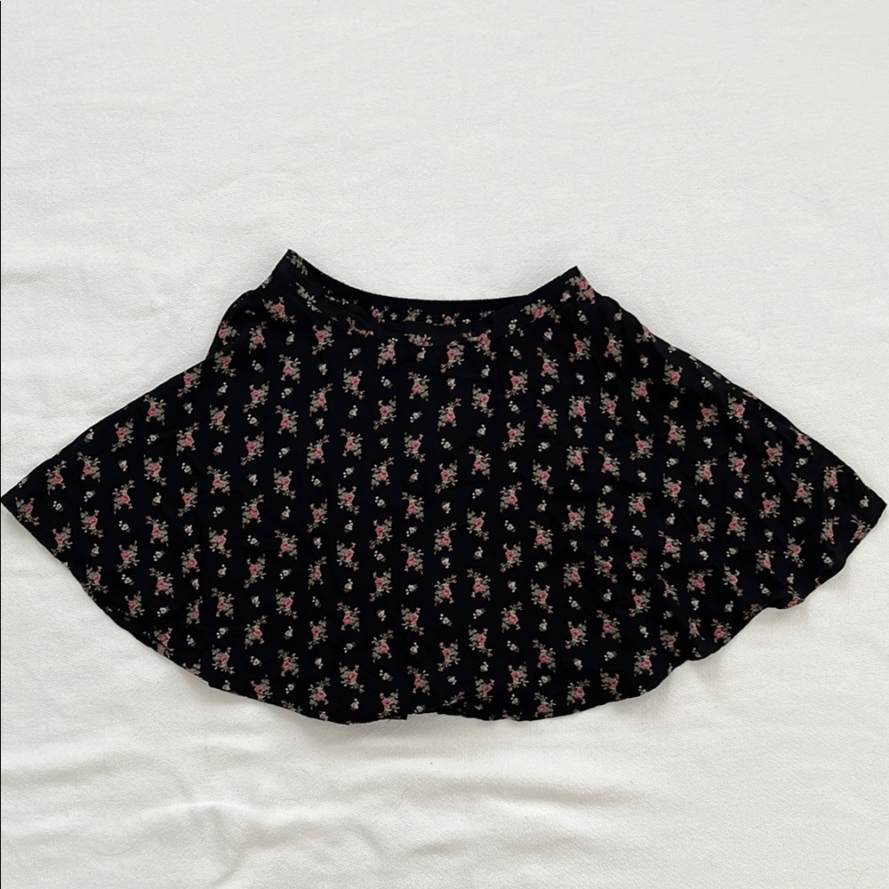 Floral Black Skirt Denim and Supply Size Medium